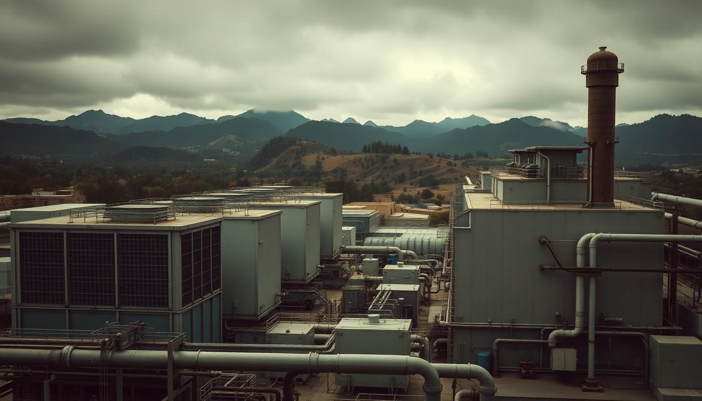 Industrial facility with ammonia refrigeration systems in San Jose, California